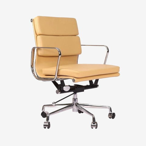 Camel Eames Style EA217 Low Back Soft Pad Office Chair https://eamesloungechairreplica.com/product/tan-brown-best-ergonomic-office-chair-ea217/