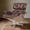 Premium Replica Eames Lounge Chair and Ottoman – Waxy Chocolate Polished Leather with Walnut Wood - Image 2