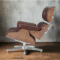 Premium Replica Eames Lounge Chair and Ottoman – Waxy Chocolate Polished Leather with Walnut Wood - Image 3