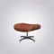 Matching ottoman for reproduction Eames lounge chair with 4-star steel swivel base and rosewood shell.
