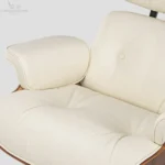 XL Eames Lounge Chair Replica | Premium Walnut & Ivory Leather - Image 3