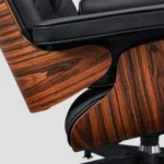 Eames Style Lounge Chair XL | Super Luxury Rosewood & Black Leather - Image 5