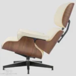 XL Eames Lounge Chair Replica | Premium Walnut & Ivory Leather - Image 4