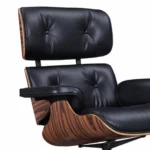 Eames Style Lounge Chair XL | Super Luxury Rosewood & Black Leather - Image 3