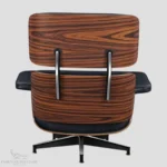 Eames Style Lounge Chair XL | Super Luxury Rosewood & Black Leather - Image 6