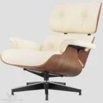 XL Eames Lounge Chair Replica | Premium Walnut & Ivory Leather - Image 2