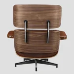 Side profile showing the extended backrest of the XL tall eames lounge chair replica.