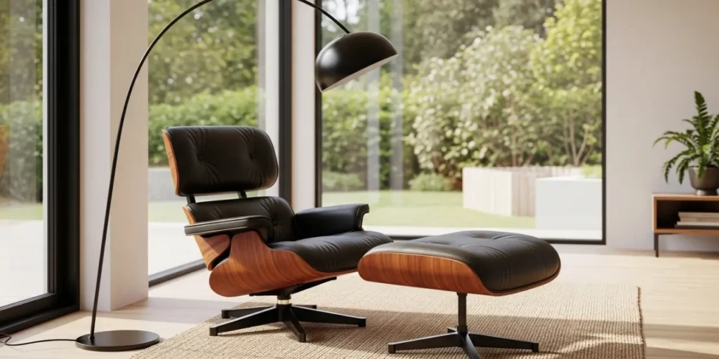 mid-century lounge chair replica